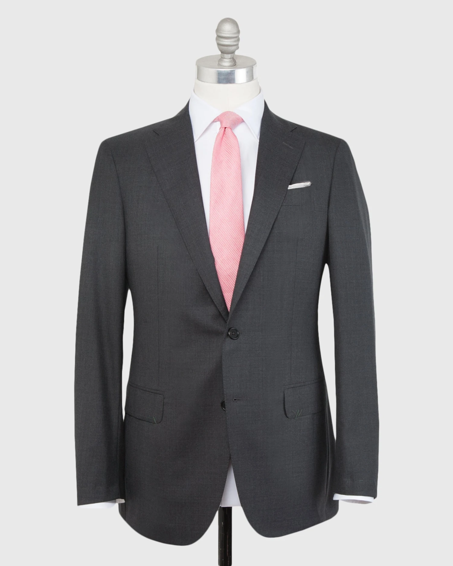 Kincaid No. 3 Suit In Charcoal Grey Sharkskin 1 Kincaid No. 3 Suit In Charcoal Grey Sharkskin