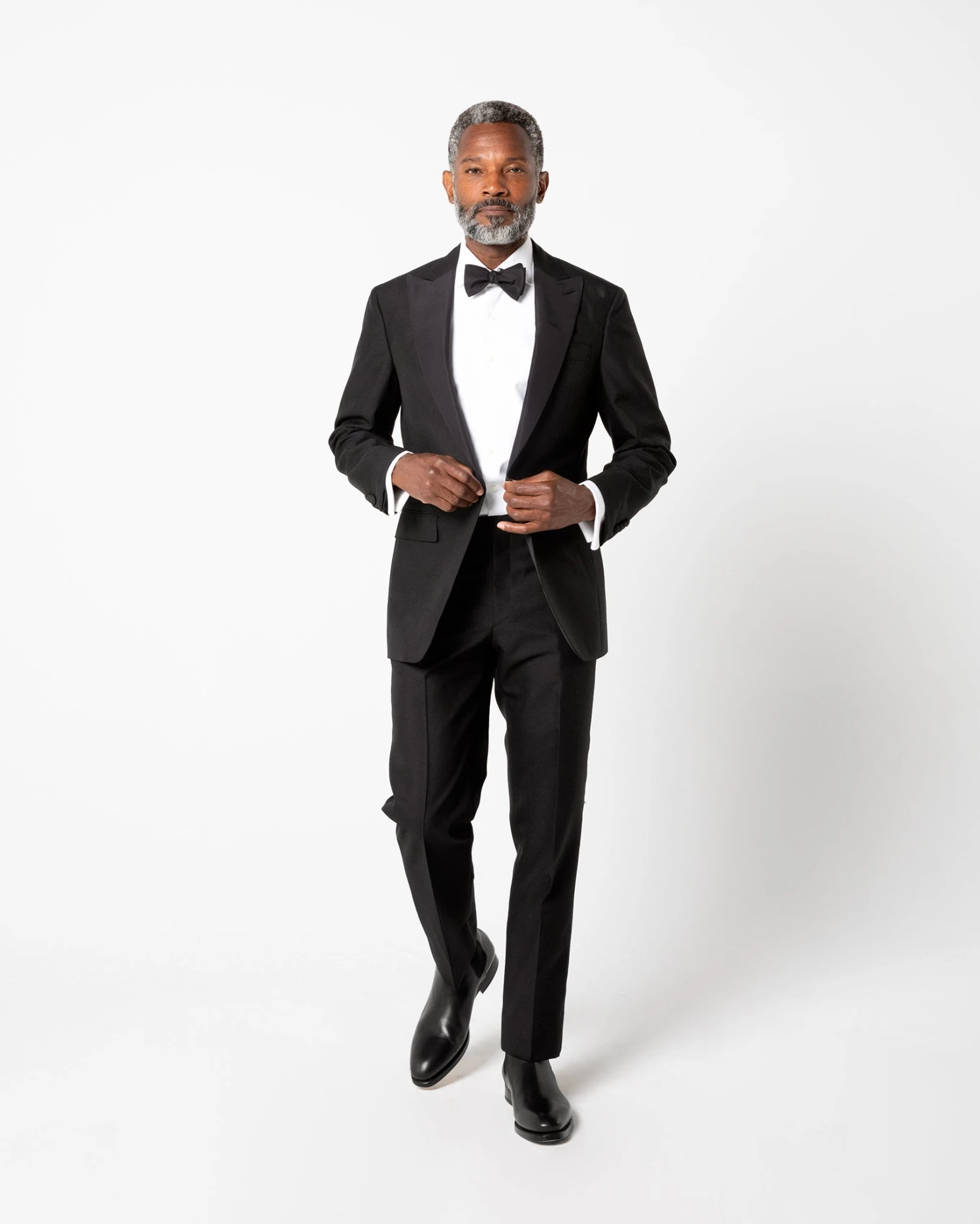Kincaid No. 3 Peak Lapel Tuxedo In Black Wool Mohair With Silk Grosgrain Trim 2 Kincaid No. 3 Peak Lapel Tuxedo In Black Wool Mohair With Silk Grosgrain Trim - Image 2