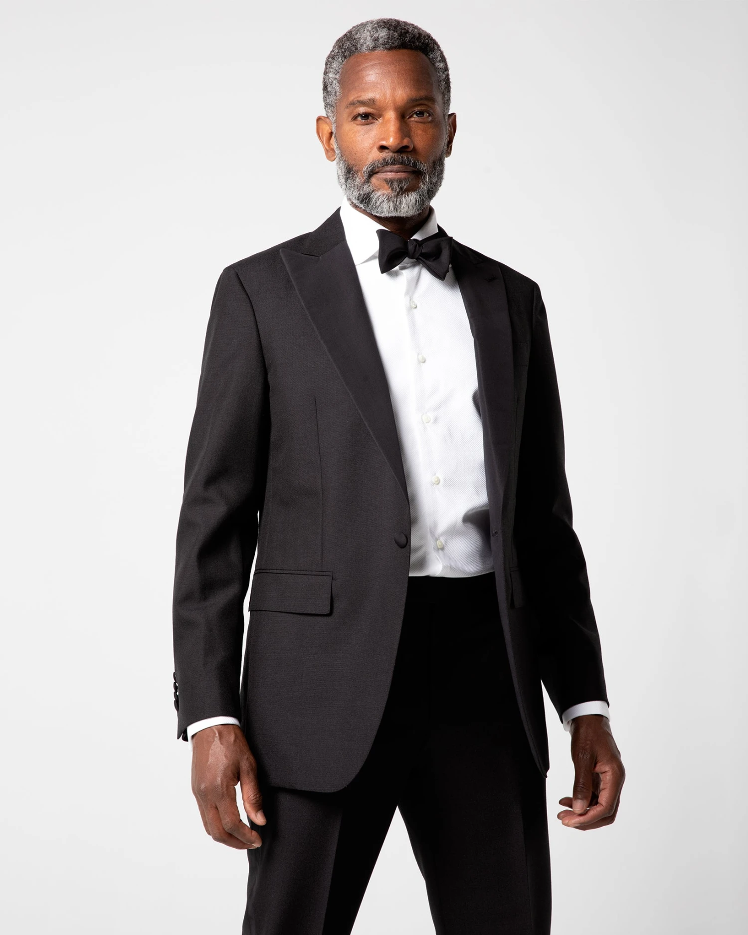 Kincaid No. 3 Peak Lapel Tuxedo In Black Wool Mohair With Silk Grosgrain Trim 3 Kincaid No. 3 Peak Lapel Tuxedo In Black Wool Mohair With Silk Grosgrain Trim - Image 3