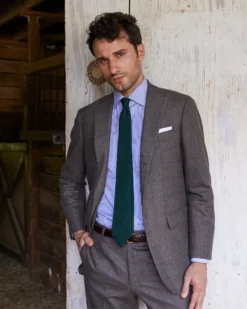 fashion -fashion M F23 CATALOG FALL TAILORED BROWN BLUEGRASS WINDOWPANE PDP