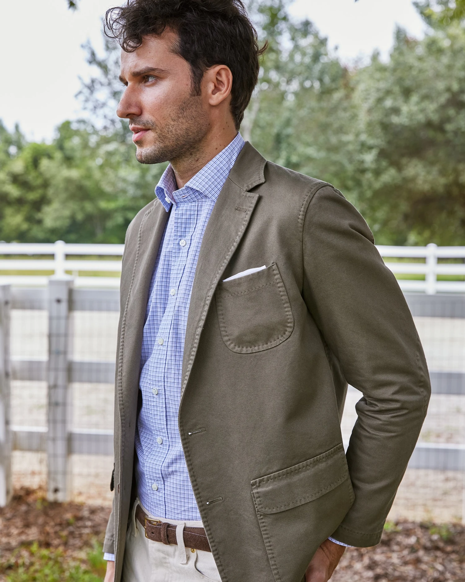 Butcher Jacket In Tobacco High Ridge Twill 2 Butcher Jacket In Tobacco High Ridge Twill - Image 2