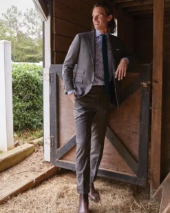 Virgil No. 3 Suit In Brown/Bluegrass Windowpane Flannel -fashion M F23 CATALOG S71700 4 D1 PDP