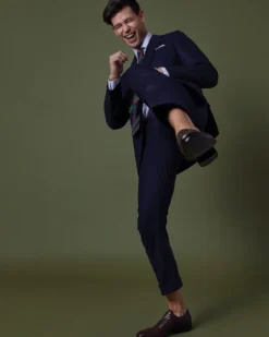 Kincaid No. 3 Jacket In Navy Flannel -fashion M HOLIDAY 23 CATALOG PDP 25