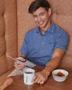 Short-Sleeved Polo In Ink/Coastal Stripe Jersey 7 Short-Sleeved Polo In Ink/Coastal Stripe Jersey -fashion Page 02 D3