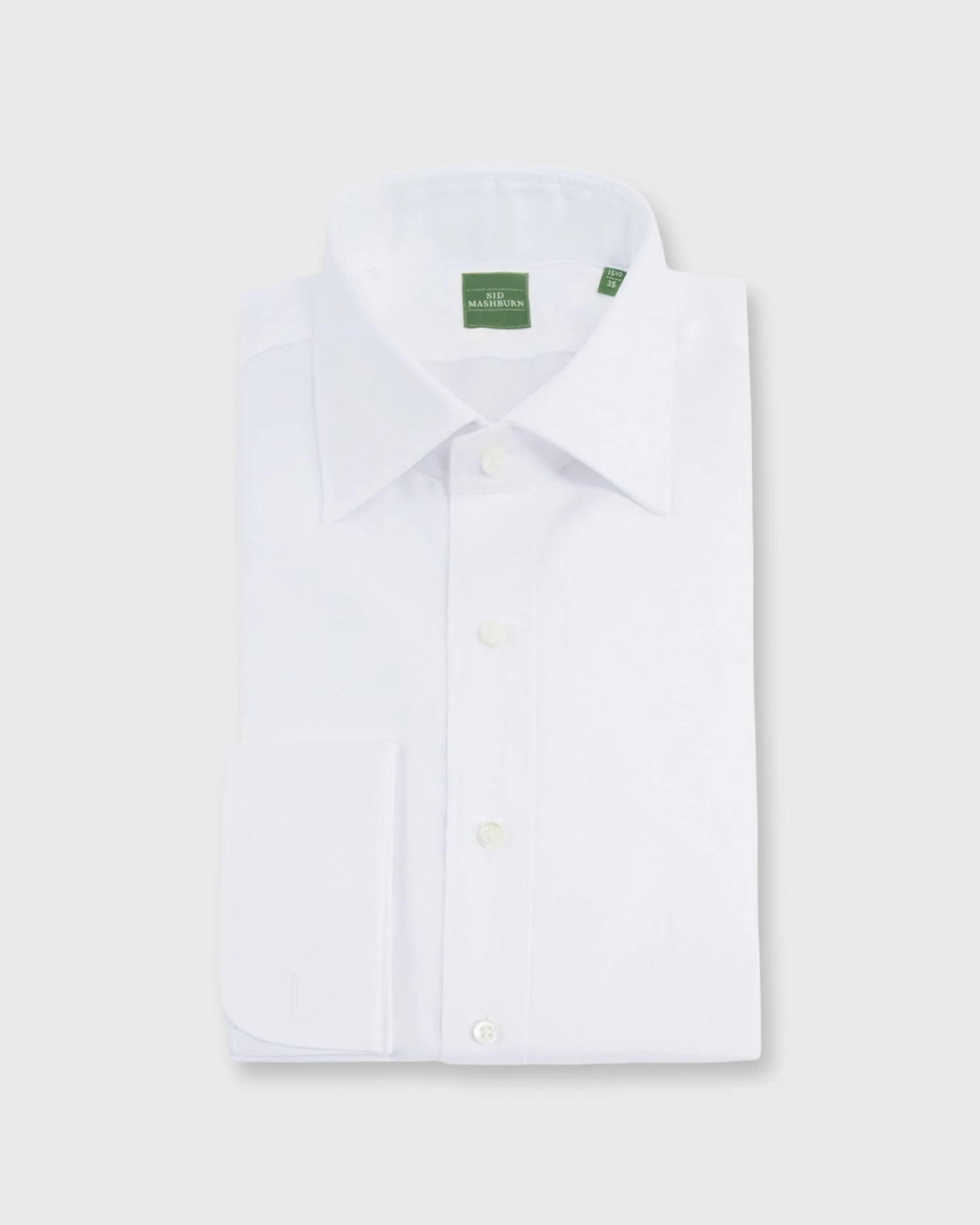 French-Cuff Spread Collar Dress Shirt In White Roxford 1 French-Cuff Spread Collar Dress Shirt In White Roxford