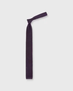 Silk Knit Tie In Plum -fashion S11285 3