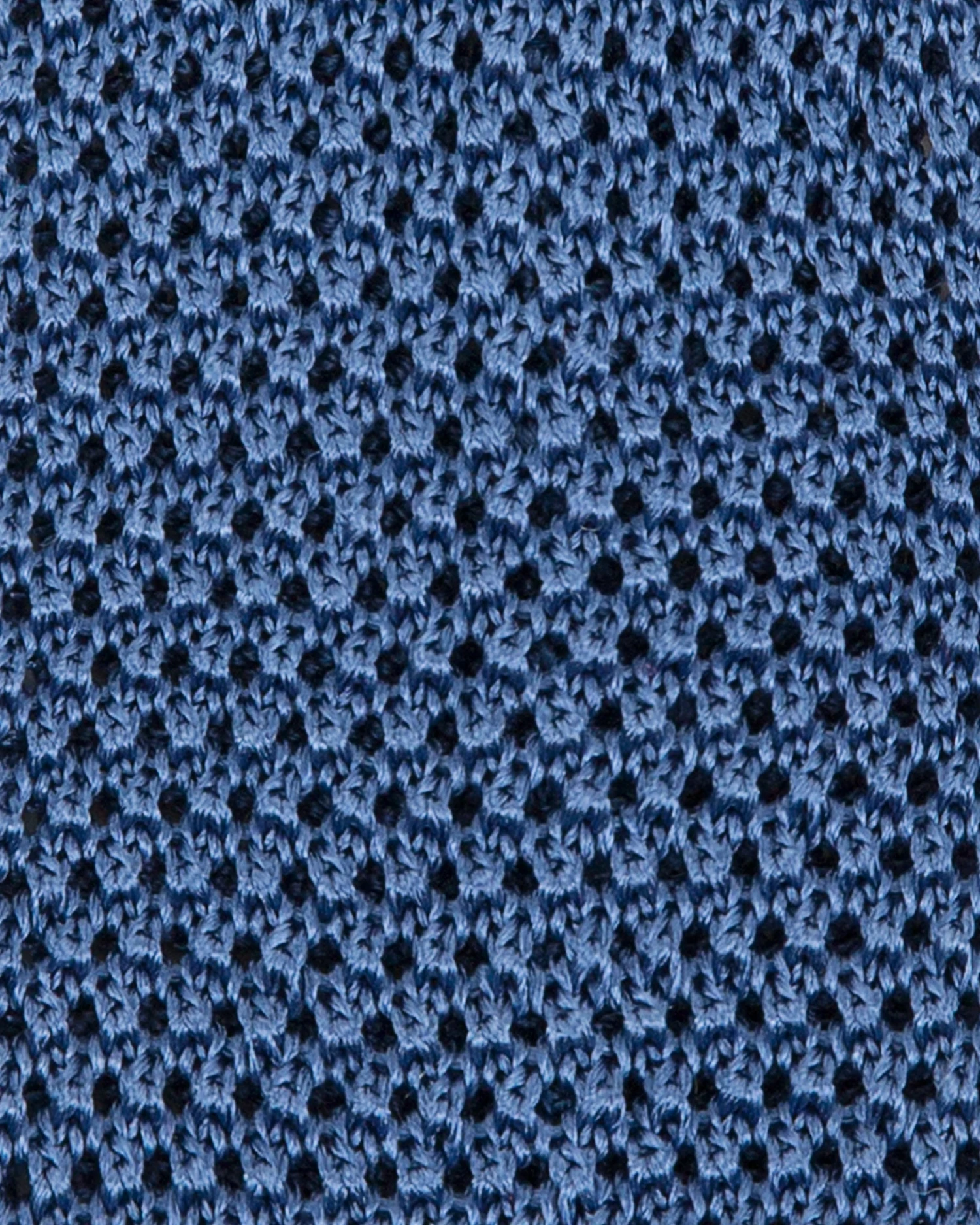 Silk Knit Tie In Mid-Blue 2 Silk Knit Tie In Mid-Blue - Image 2