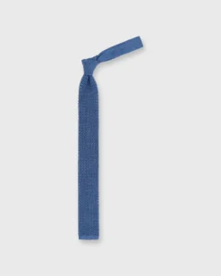 Silk Knit Tie In Mid-Blue 5 Silk Knit Tie In Mid-Blue -fashion S18527 3