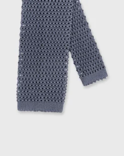 Silk Knit Tie In Slate