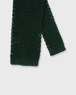 Silk Knit Tie In Hunter