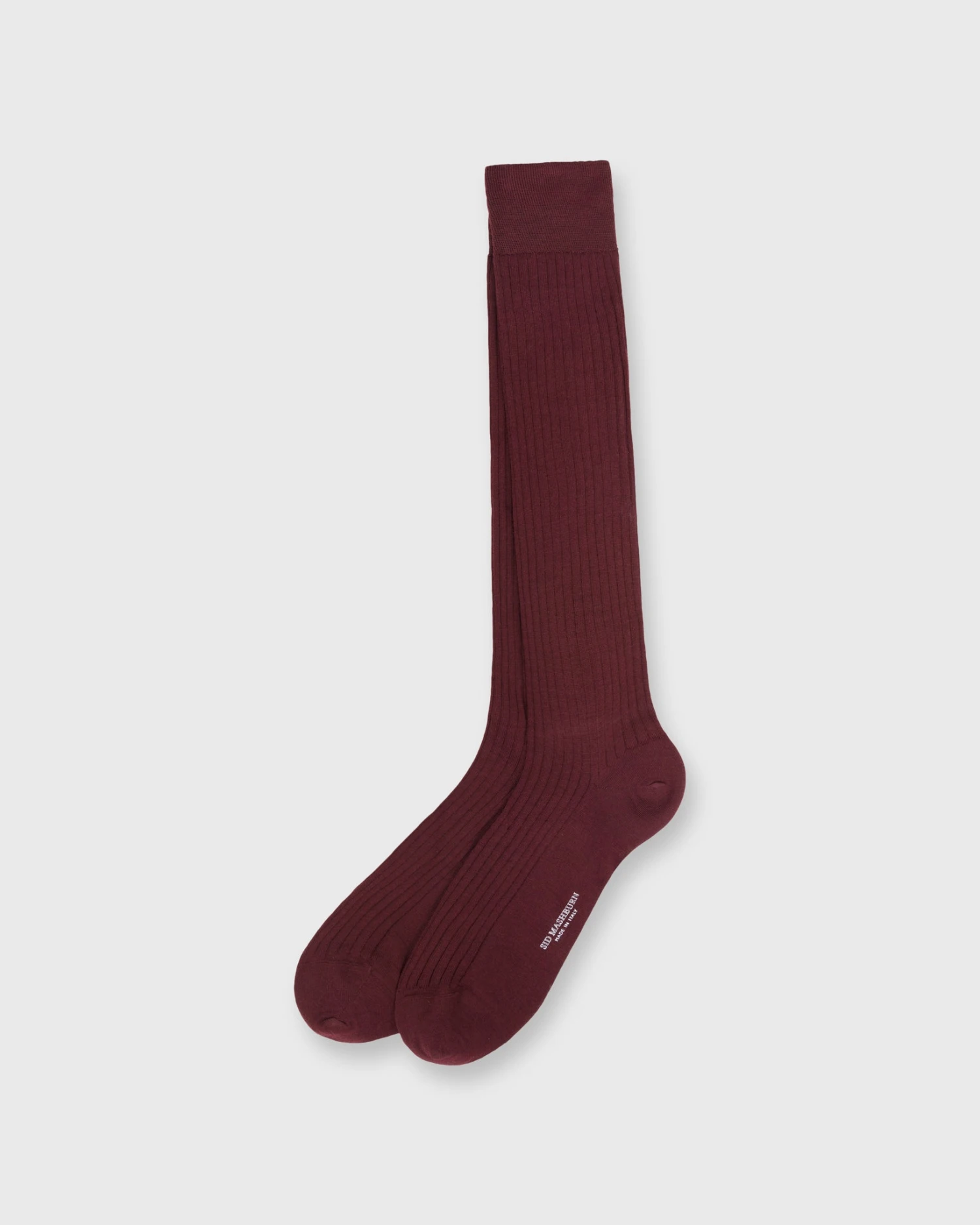 Over-The-Calf Dress Socks In Bordeaux Extra Fine Merino 1 Over-The-Calf Dress Socks In Bordeaux Extra Fine Merino