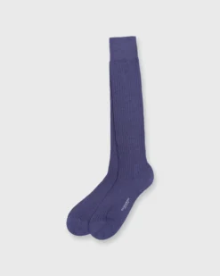 Over-The-Calf Dress Socks In Violet Extra Fine Merino