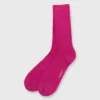 Trouser Dress Socks In Fuchsia Extra Fine Merino