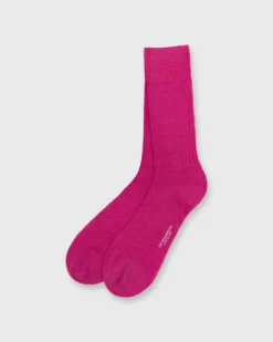 Trouser Dress Socks In Fuchsia Extra Fine Merino