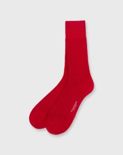 Trouser Dress Socks In Red Extra Fine Merino