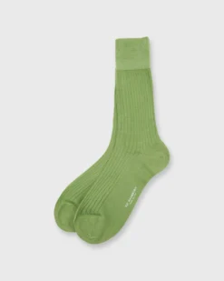 Trouser Dress Socks In Light Green Extra Fine Merino