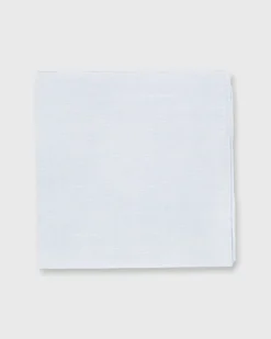 Hand-Rolled Pocket Square In Sky Blue Cotolino