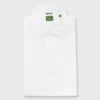 Slim-Fit Spread Collar Dress Shirt In White Poplin