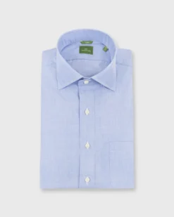 Slim-Fit Spread Collar Dress Shirt In Blue End-On-End
