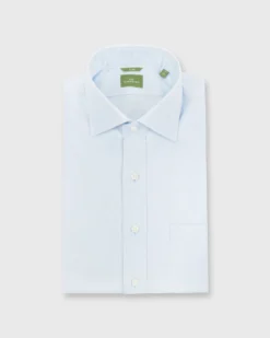 Slim-Fit Spread Collar Dress Shirt In Sky Blue Roxford