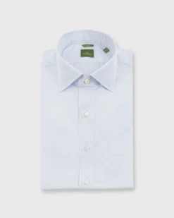 Slim-Fit Spread Collar Dress Shirt In Sky Poplin