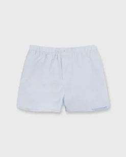 Button-Front Boxer Short In Sky Poplin