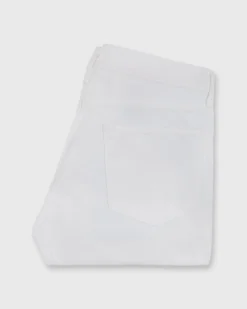 Slim Straight Jean In White Garment-Dyed Denim