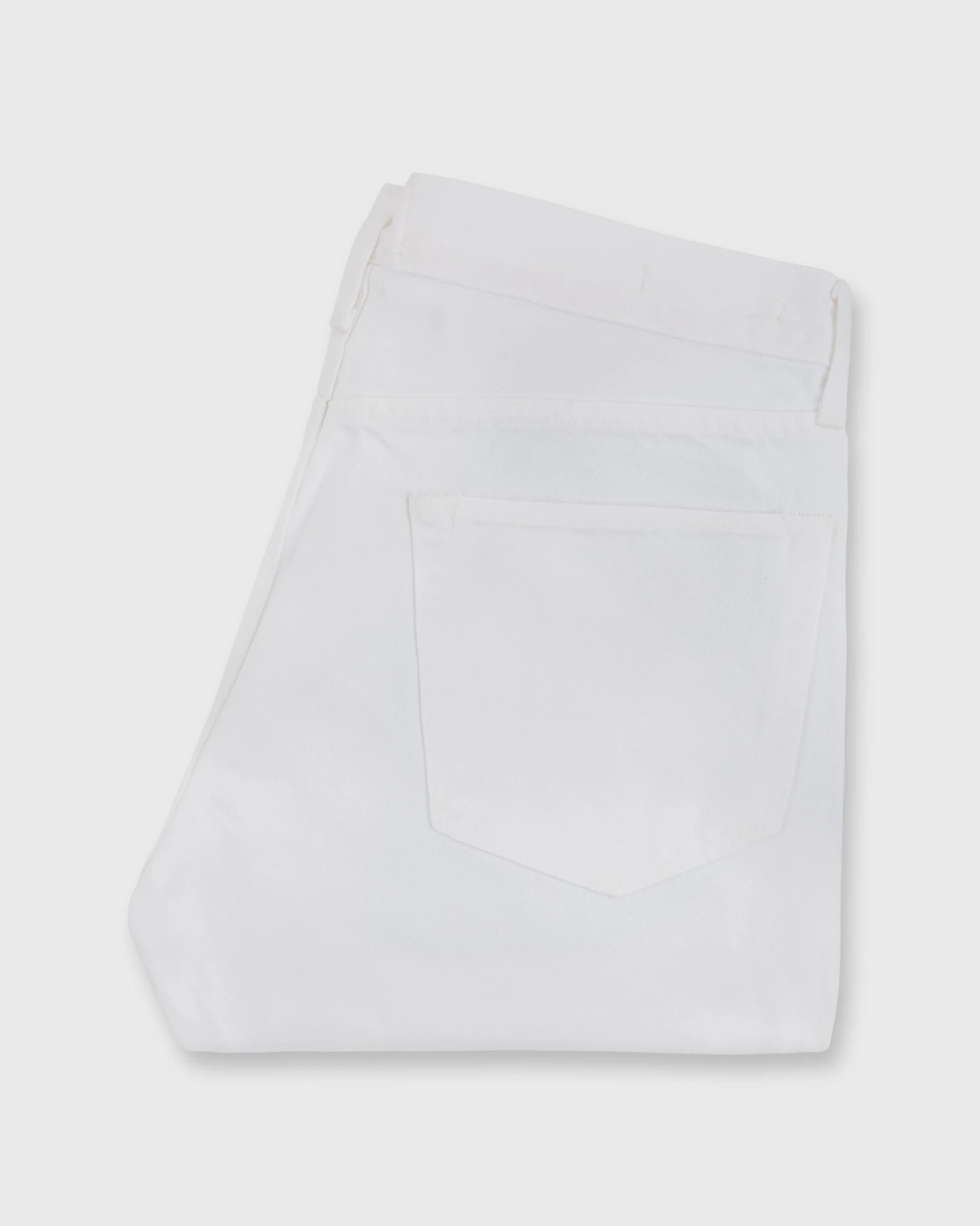 Slim Straight Jean In White Garment-Dyed Denim 1 Slim Straight Jean In White Garment-Dyed Denim