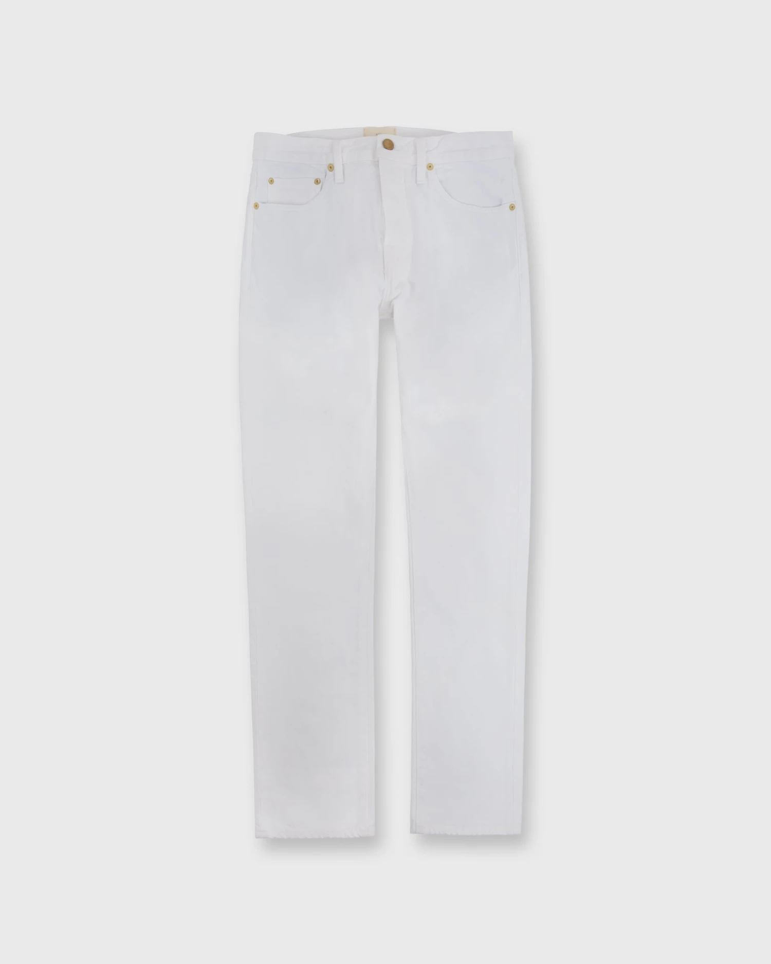 Slim Straight Jean In White Garment-Dyed Denim 2 Slim Straight Jean In White Garment-Dyed Denim - Image 2