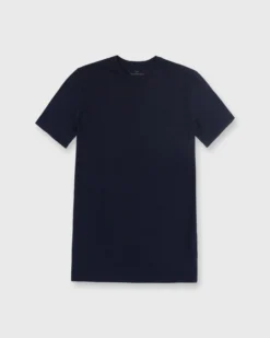Short-Sleeved Tee In Navy Pima Cotton