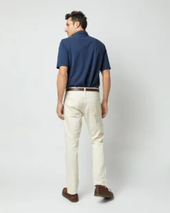 Short-Sleeved Polo In Navy Pima Pique -fashion S33503 218