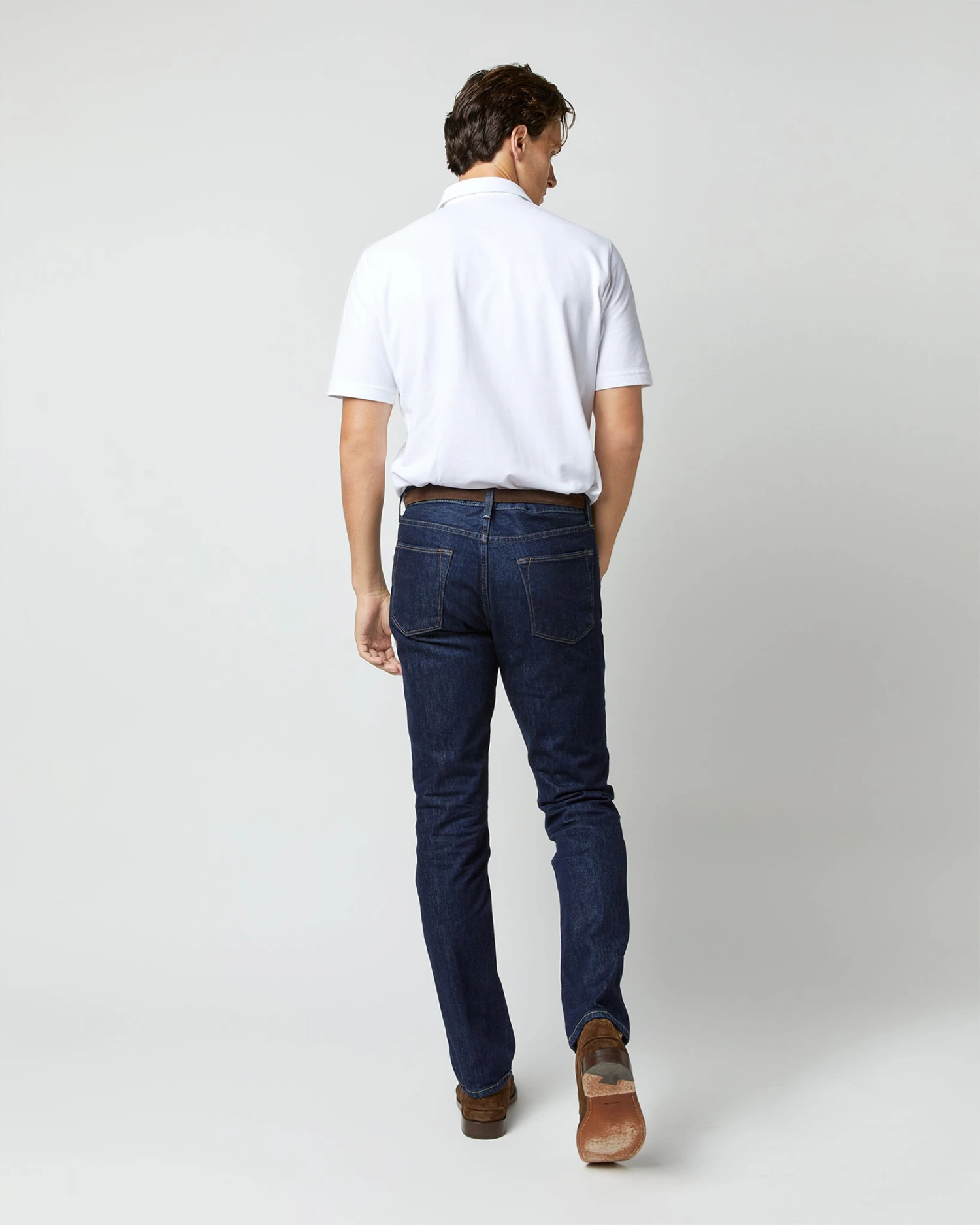 Short-Sleeved Polo In White Pima Pique 8 Short-Sleeved Polo In White Pima Pique - Image 8