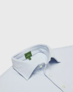 Short-Sleeved Polo In Pale Blue Pima Pique -fashion S33505 296 d60700d4 e609 4533 be12 4ffe1911d95f