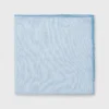 Hand-Rolled Pocket Square In Sky Cotolino/Blue Edge