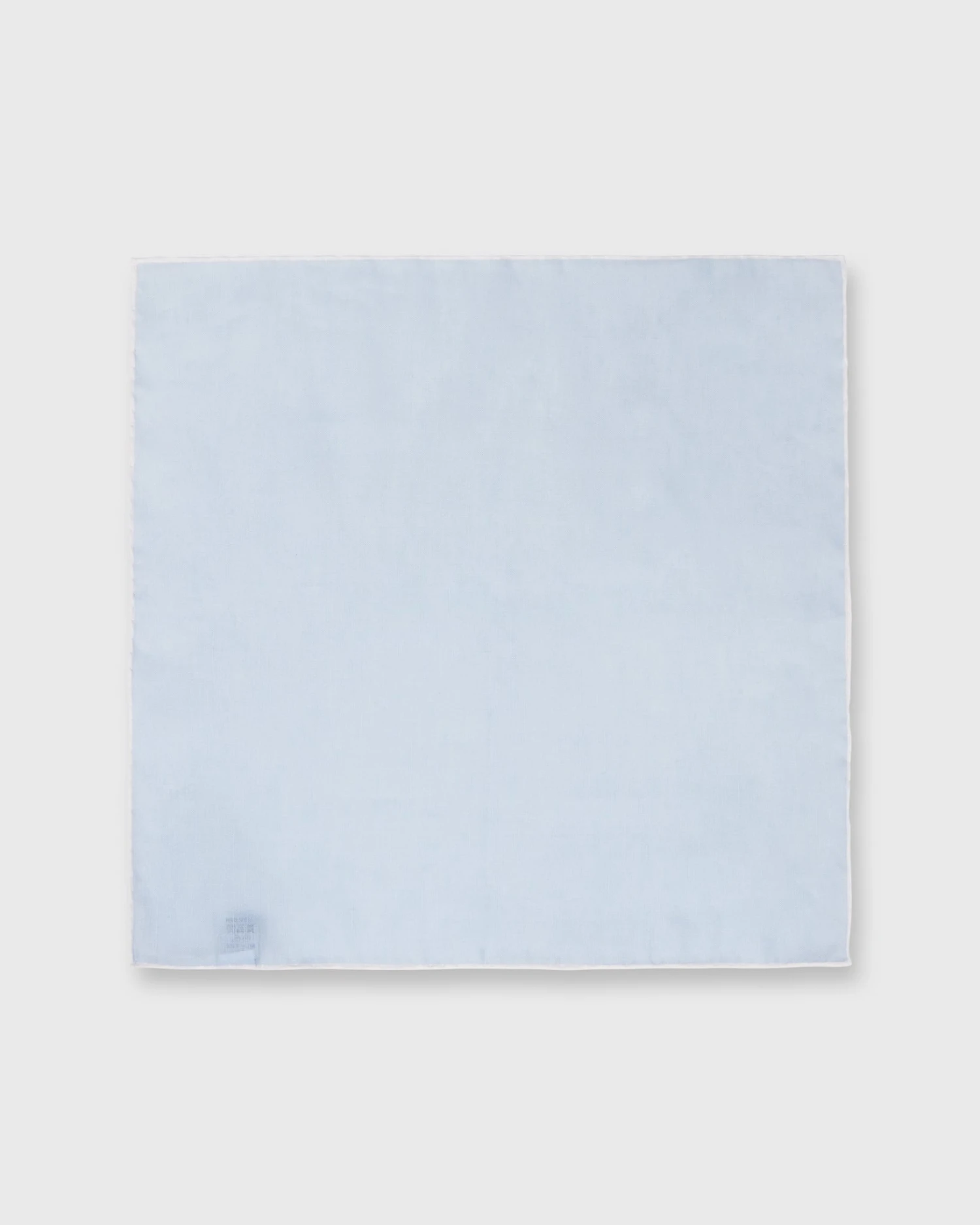 Hand-Rolled Pocket Square In Sky Cotolino/White Edge 2 Hand-Rolled Pocket Square In Sky Cotolino/White Edge - Image 2