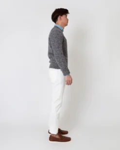 Slim Straight 5-Pocket Pant In White Corduroy -fashion S44121 4