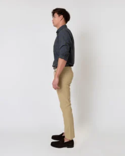 Slim Straight 5-Pocket Pant In Khaki Corduroy -fashion S44122 4
