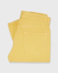 Slim Straight 5-Pocket Pant In Canary Corduroy