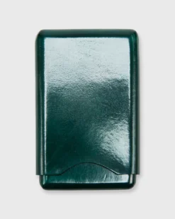 Card Case In Dark Green Leather