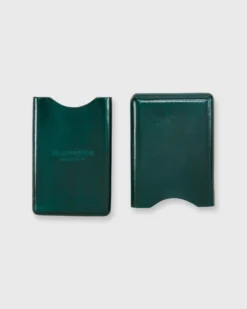 Card Case In Dark Green Leather -fashion S44154 3
