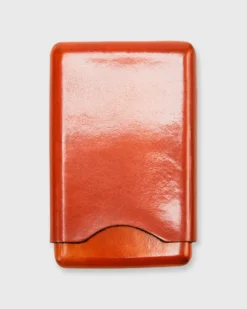 Card Case In Orange Leather