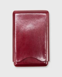 Card Case In Dark Red Leather
