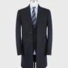 Kincaid No. 3 Topcoat In Navy Wool Flannel