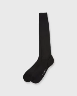 Over-The-Calf Dress Socks In Black Silk