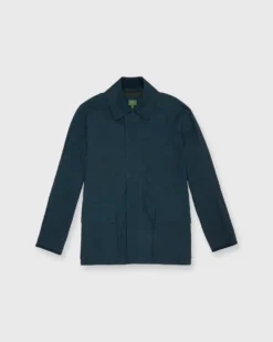 Field Jacket In Navy Waxed Cotton