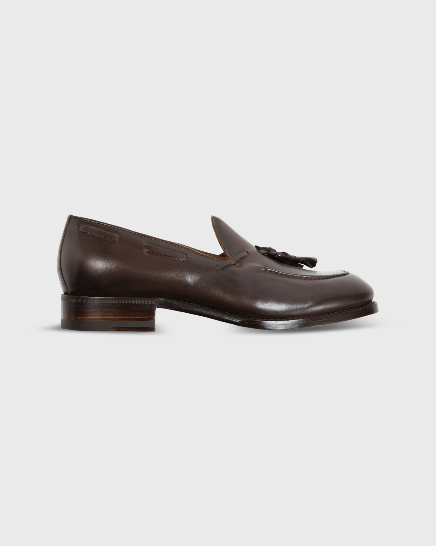 Italian Tassel Loafer In Dark Brown Calfskin 2 Italian Tassel Loafer In Dark Brown Calfskin - Image 2