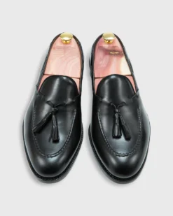 Italian Tassel Loafer In Black Calfskin