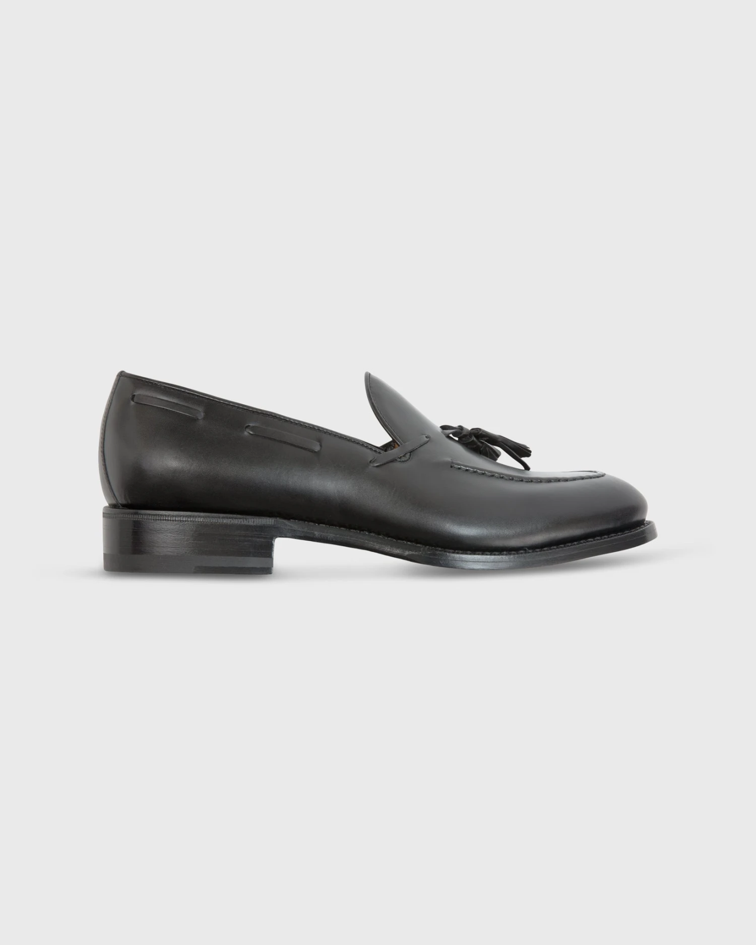 Italian Tassel Loafer In Black Calfskin 2 Italian Tassel Loafer In Black Calfskin - Image 2