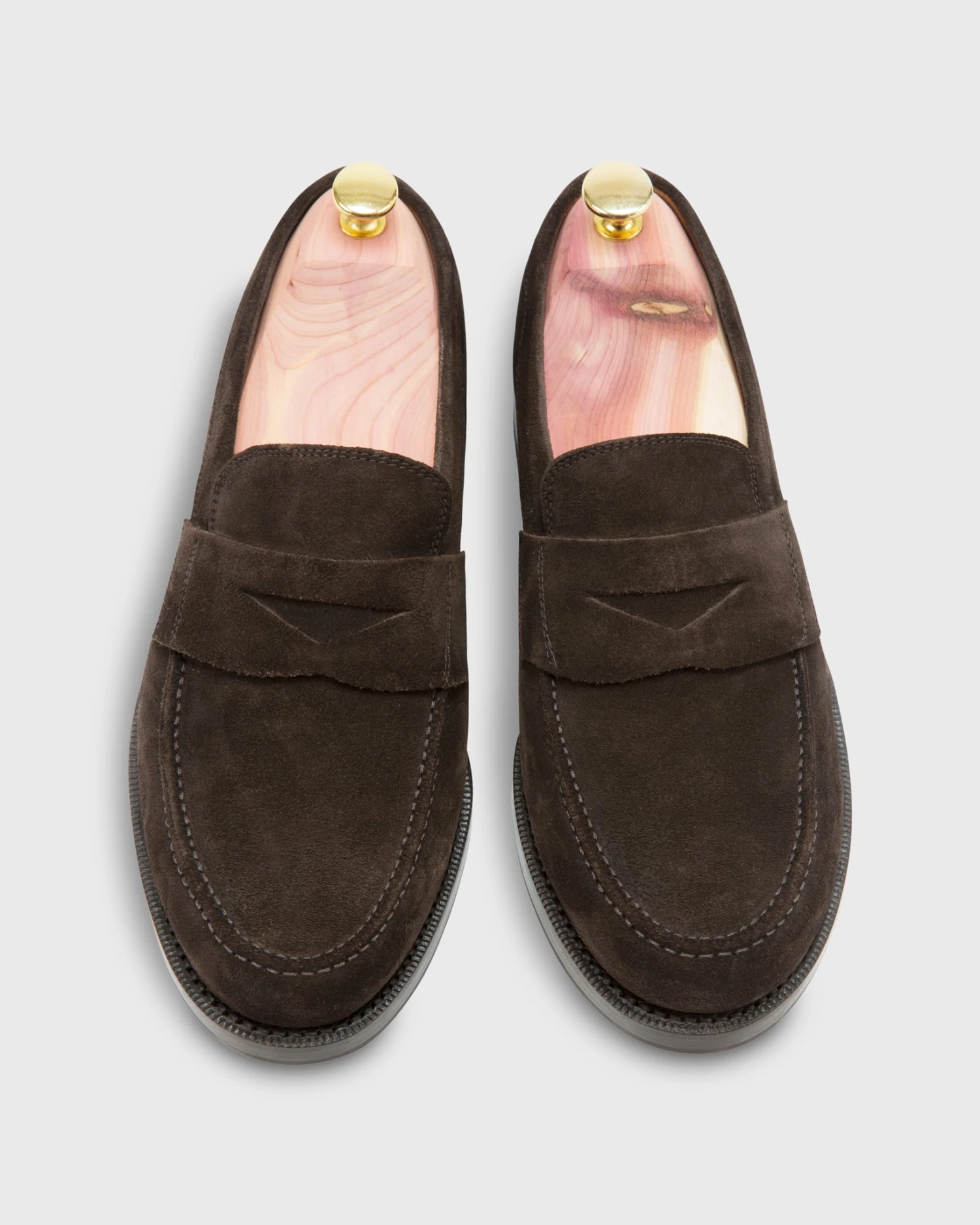 Italian Penny Loafer In Chocolate Suede 1 Italian Penny Loafer In Chocolate Suede