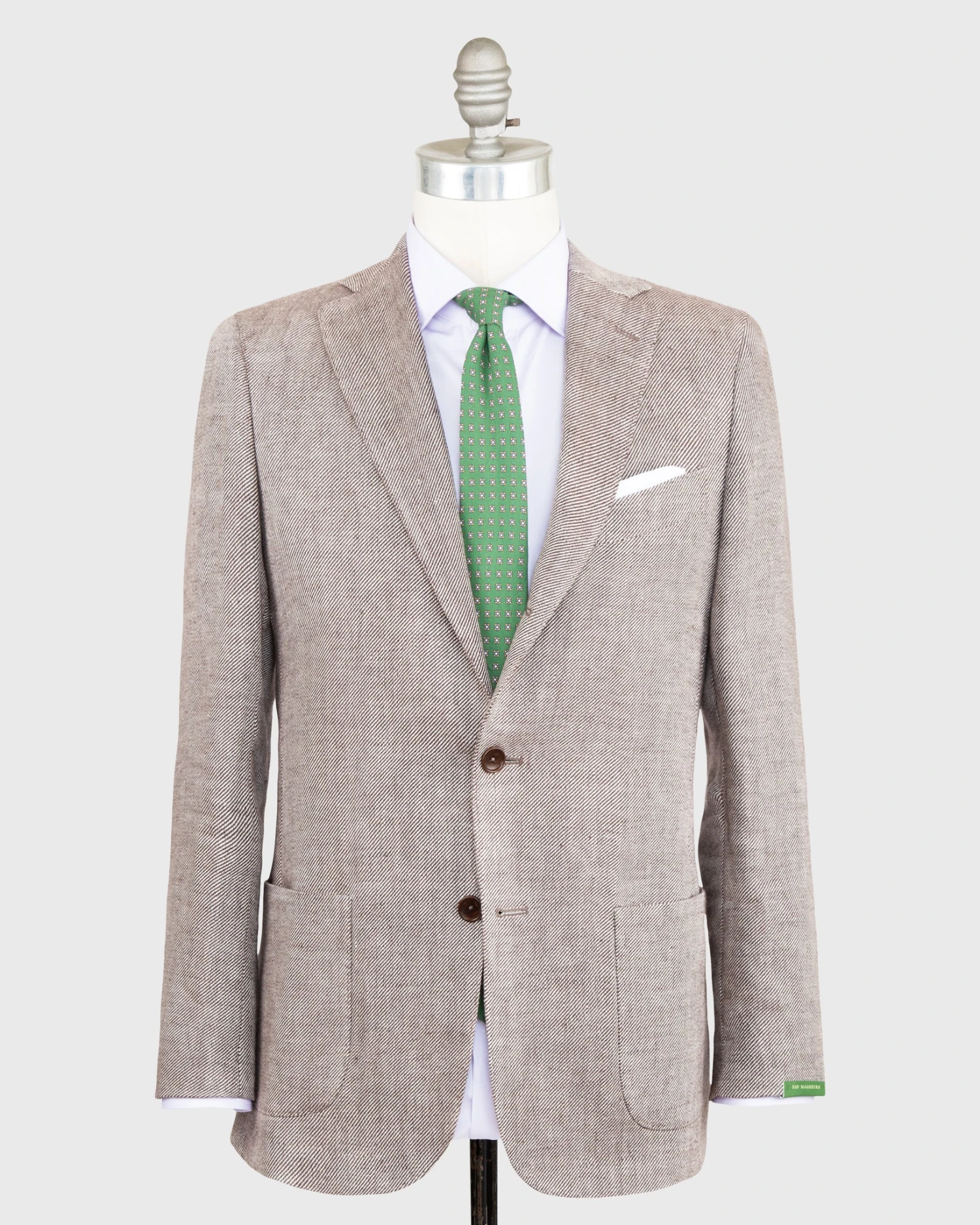 Virgil No. 2 Jacket In Brown/Sand Linen Twill 1 Virgil No. 2 Jacket In Brown/Sand Linen Twill